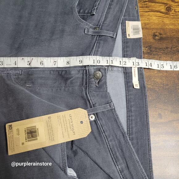 Levi's Jeans Size 14 Classic Straight Mid Rise Soft Hyper Sculpt Gray NWT - Picture 9 of 12